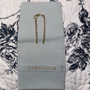 Babygold 14KY Dainty Cuban Link Chain Bracelet